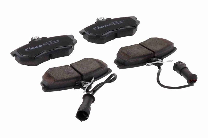 Image of VAICO V10-8345 Brake pad set Front Axle, incl. wear warning contact, Q+, original equipment manufacturer quality Brake Pad Set,disc brake (402)