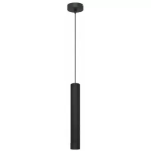 image of Helam Tuba Slim Pendant Ceiling Light Black 10cm