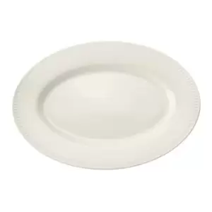 Image of Cranborne Stoneware Oval Serving Platter, 39cm, Cream