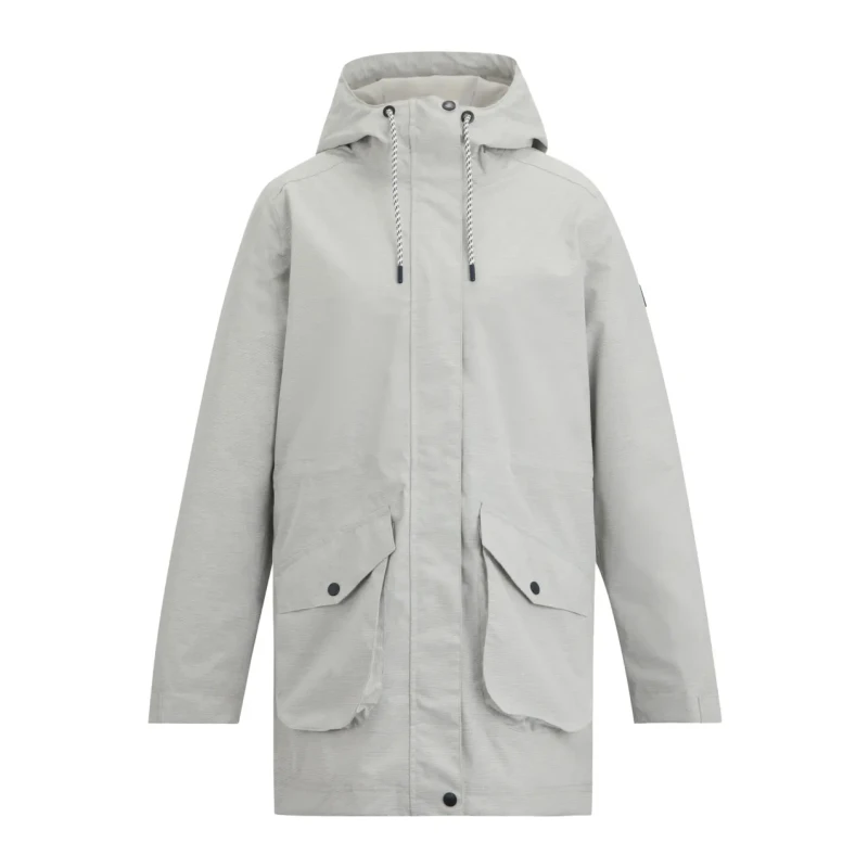 Image of Regatta Womens Norana Hooded Waterproof Jacket in Light Grey Size: 20 Light Grey Female 20