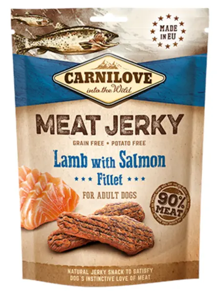 image of Carnilove Lamb with Salmon Jerky Fillet Dog Treat 100g