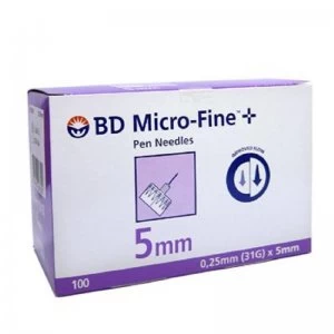 BD Micro-fine Pen Needles 0 25mm (31 G) x 5mm 100 Pack