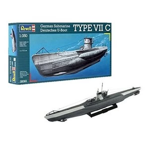 Image of German Submarine Type VII C 1:350 Revell Model Kit