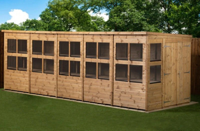 Image of Empire Sheds Empire Pent Potting Shed 20X6 Double Door