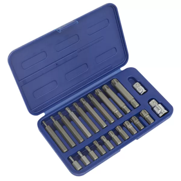 image of Genuine SEALEY SX105 Ribe Bit Set 22pc 3/8 & 1/2Sq Drive