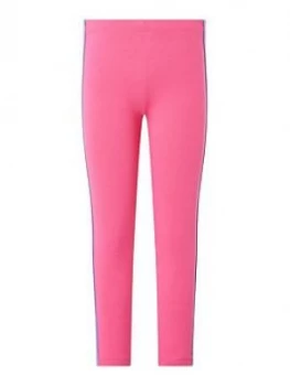 image of Accessorize Girls Rainbow Stripe Legging - Pink