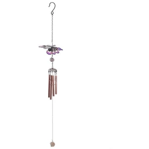 Image of Pink and Purple Gradient Butterfly Windchime