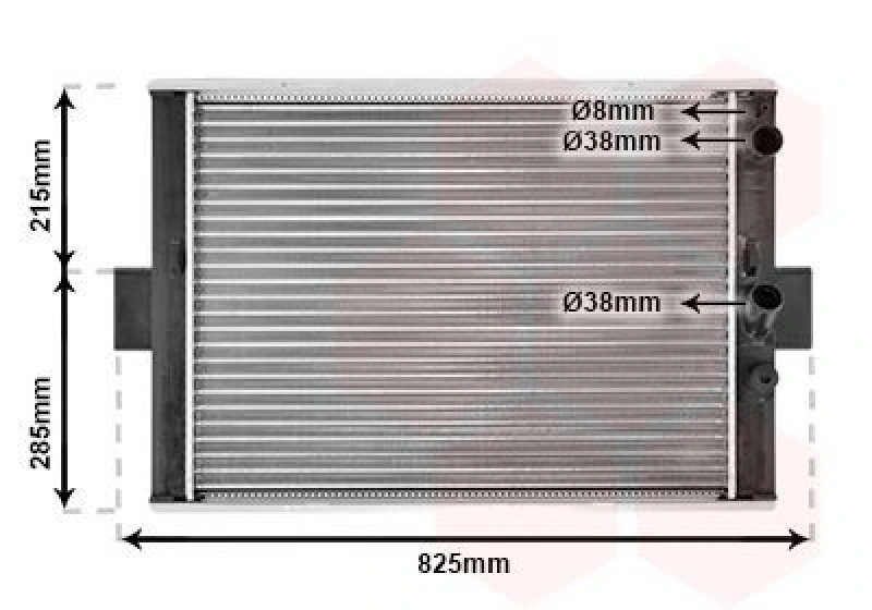 Image of VAN WEZEL Engine radiator VAN WEZEL 28002062
