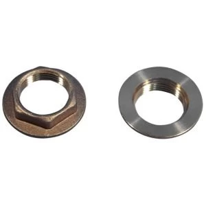 Image of Plumbsure Brass Flanged Backnut Thread34 Pack of 2