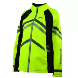 image of Weatherbeeta Childrens/Kids Reflective Fleece Lined Soft Shell Jacket (L) (Hi Vis Yellow)