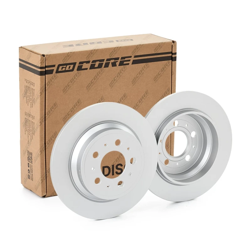 Image of goCORE GCH20202 Brake disc Rear Axle, Solid, Cast Iron, Coated, without ABS sensor ring Cast Iron Brake Disc (82)