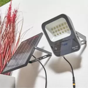 Image of Zink DENBY 1100lm LED Solar Floodlight Grey