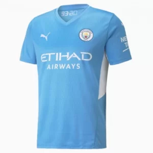 Image of PUMA Man City Home Replica Mens Jersey, Light Blue/White, size 3X Large, Clothing