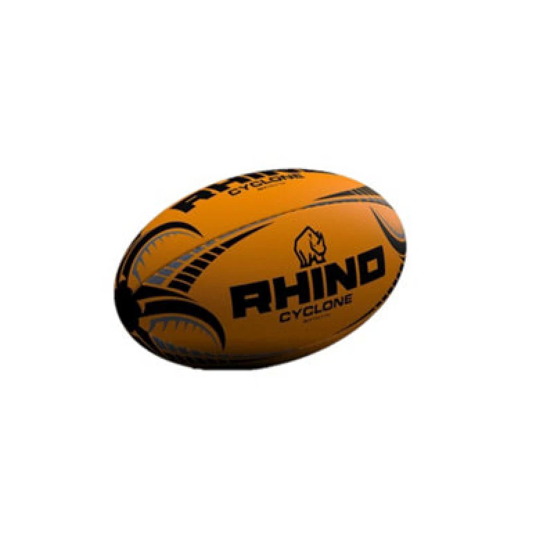 Image of Rhino Cyclone Rugby Ball Fluorescent Orange (5)