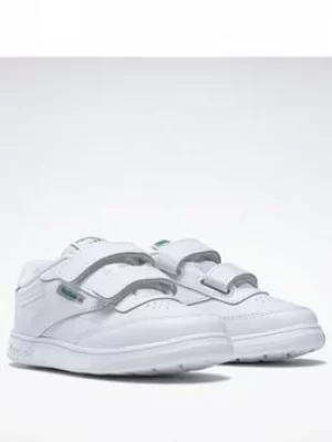 Image of Reebok Club C Shoes, White/Green/Blue, Size 4.5