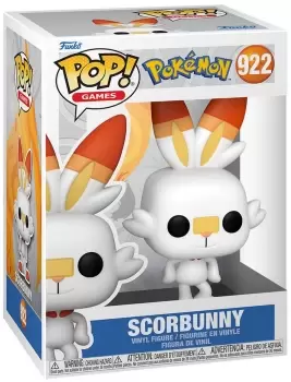 image of Pokemon Scorbunny vinyl figurine no. 922 Funko Pop! multicolor