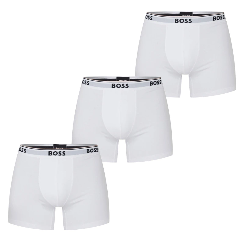 Image of Boss 3-pack Boxer Shorts - White White S