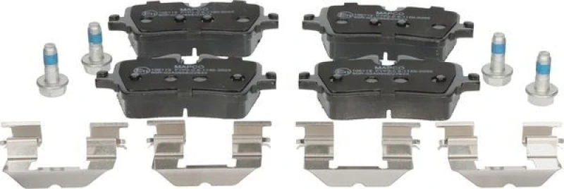Image of MAPCO 106119 Brake pad set Rear Axle, excl. wear warning contact, with accessories, with brake caliper screws Brake Pad Set,disc brake (402)