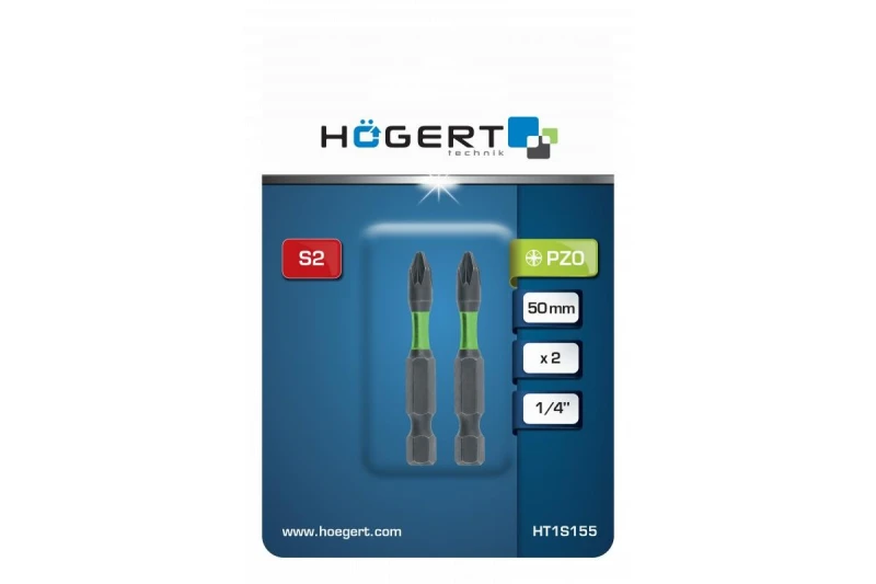 Image of Hogert Technik HT1S155 Screwdriver Bit Tool Steel Tool Steel Screwdriver Bit (5514)
