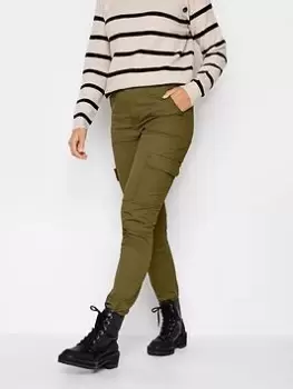 Image of Long Tall Sally Khaki Cargo Stretch Skinny Jean 34", Green, Size 10, Length 34, Women