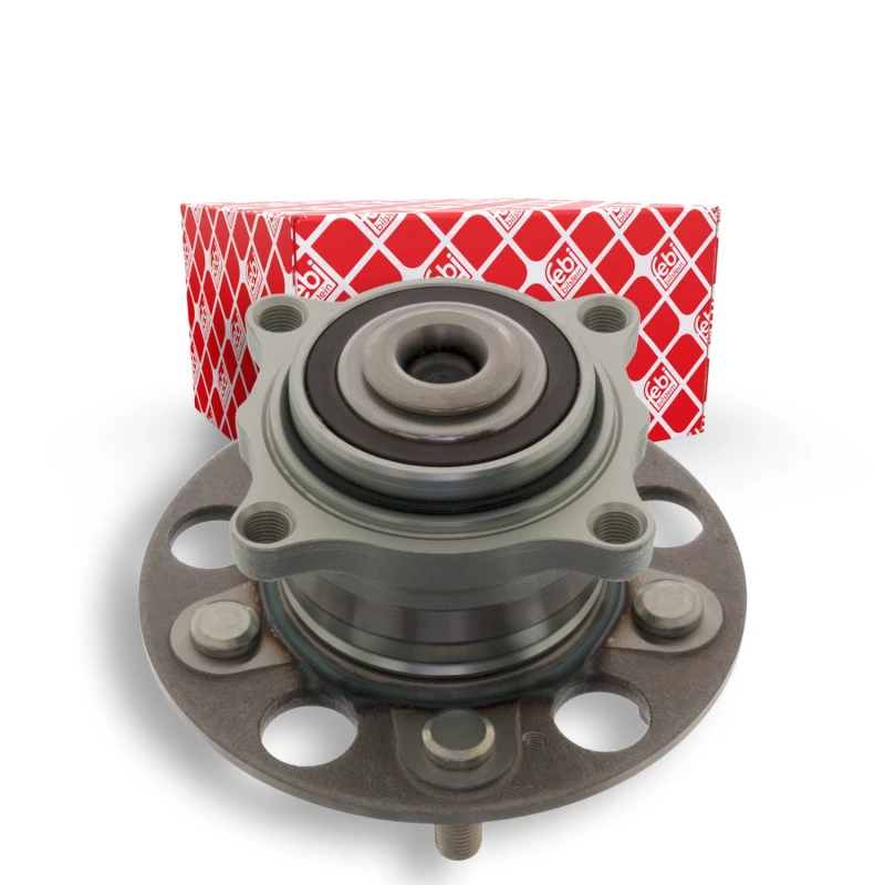 Image of FEBI BILSTEIN 45848 Wheel bearing kit Rear Axle Right, with wheel hub Wheel Bearing Kit (654)
