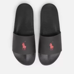 Image of Polo Ralph Lauren Mens Pp Slide Sandals - Black/Red PP - UK 11