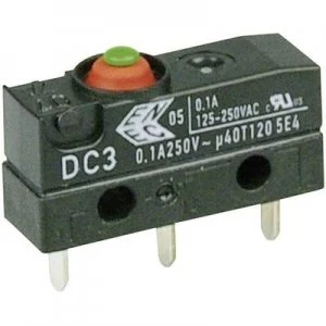 Image of Cherry Switches Microswitch DC3C H1AA 250 V AC 0.1 A 1 x OnOn IP67 momentary