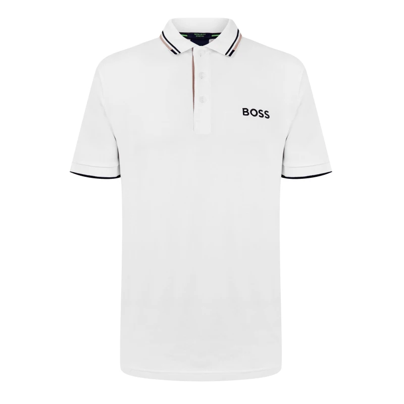 Image of Boss Mens HBG Paddy Pro Premium Cotton Polo Shirt Natural 103 male XL