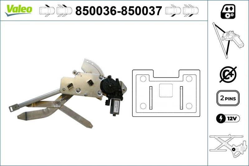 Image of Window regulator VALEO 850036