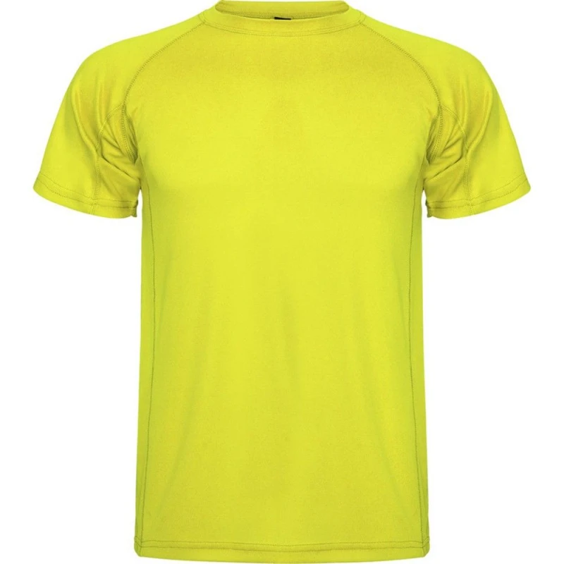 Image of ROLY ROLY Men Montecarlo Short-Sleeved Sports T-Shirt in Bright Yellow Size: Small Bright Yellow S Male 5063527538598