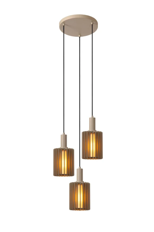 Image of Netlighting Lambres Pendant light 3xE27 Taupe Unisex