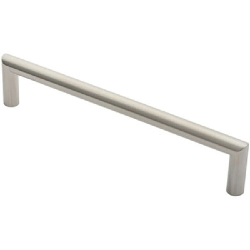 Image of Loops 19mm Mitred Pull Door Handle 300mm Fixing Centres Satin Stainless Steel Metallics
