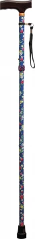 Image of Aidapt Folding Walking Cane - Patterned Black Floral