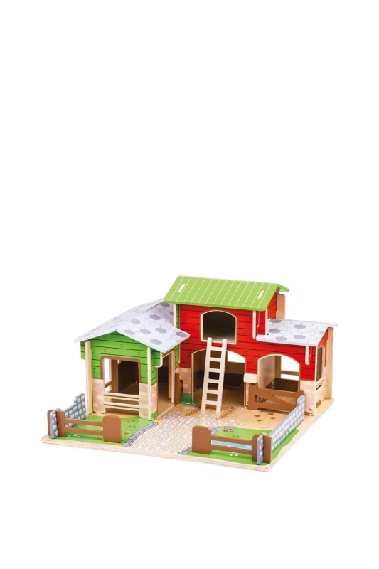 Image of Bigjigs Toys Cobblestone Farm Playset Multi