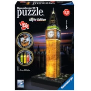 Image of Ravensburger Big Ben Night Edition 3D Jigsaw Puzzle (216 Pieces)
