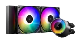 image of DeepCool Castle 240RGB V2 AIO 240mm Intel AMD CPU Liquid Cooler