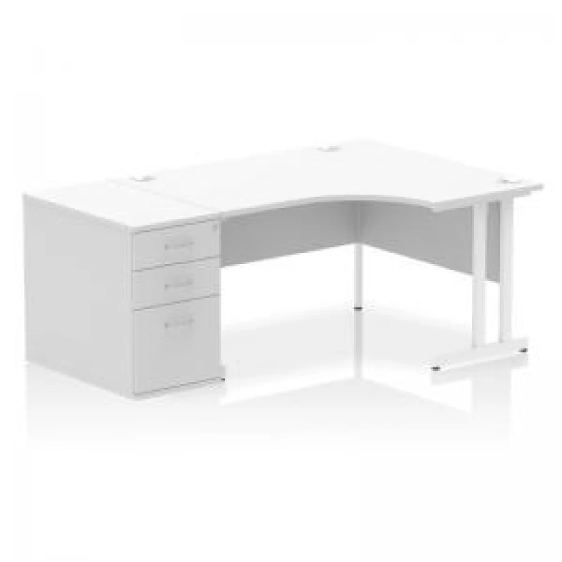 Image of Dynamic Office Solutions Impulse 1400mm Cantilever Right Crescent Desk Workstation I004286
