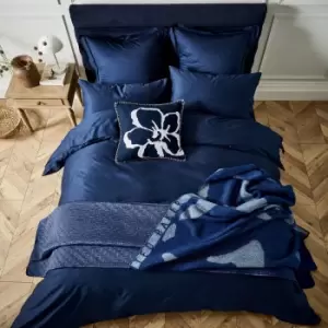 Image of Ted Baker 250 Thread Count Plain Dye Kingsize Duvet Cover, Navy
