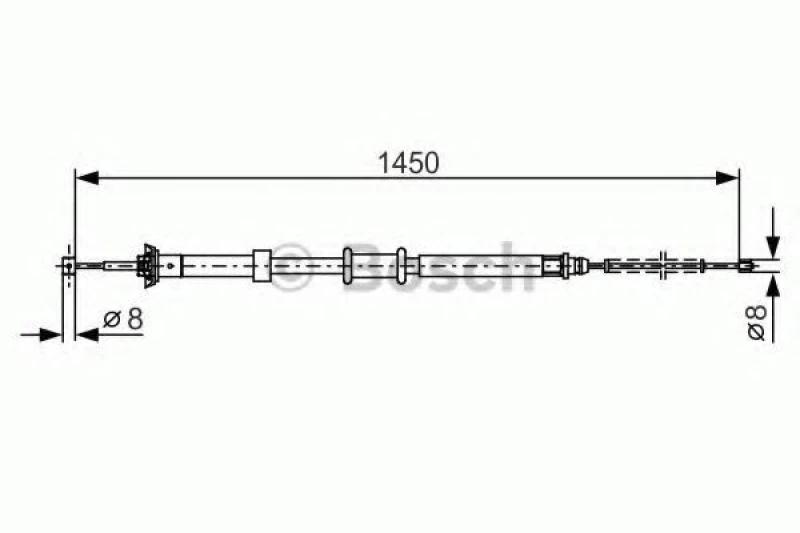Image of Handbrake cable Bosch 1 987 482 199