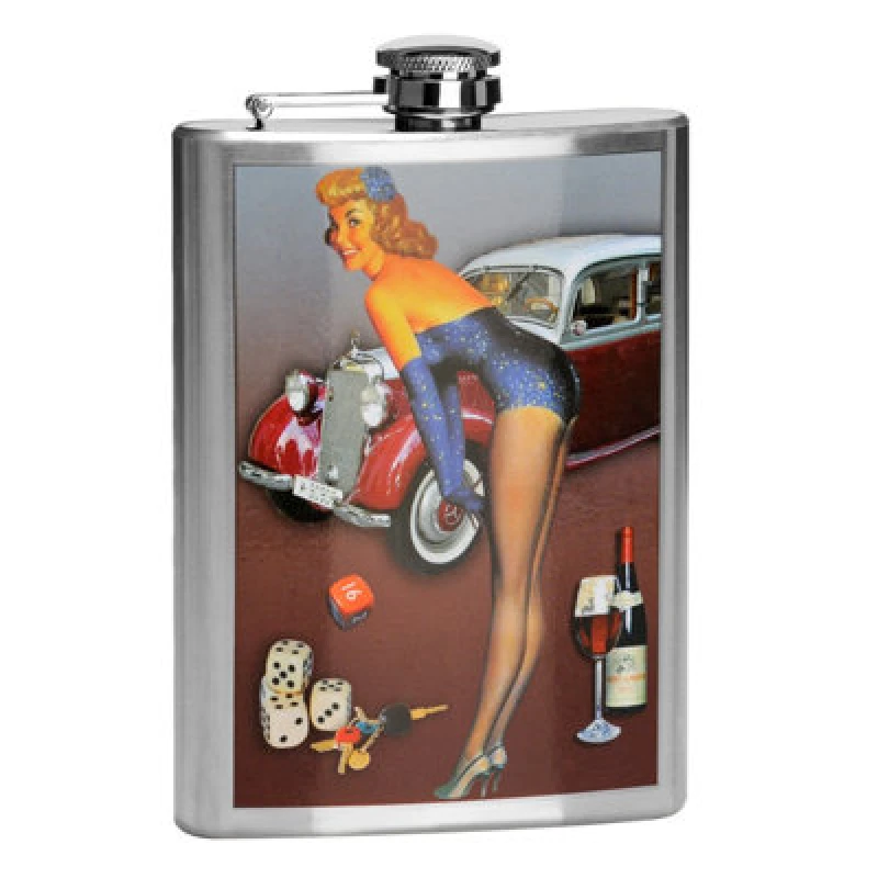 Image of Premier Housewares Pinup 8Oz Hip Flask Multi