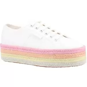 image of Superga 2790 Multi-colour Rope Shoe Female White/Candy Multi-colour UK Size 3