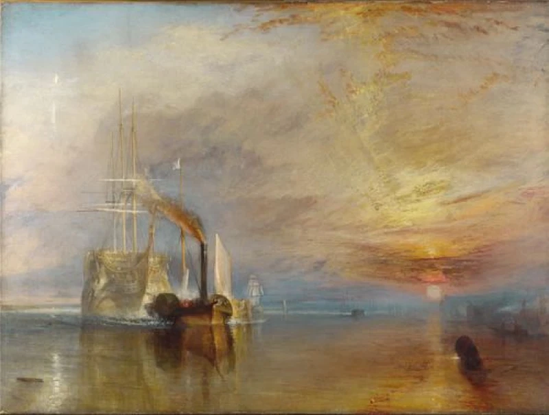 Image of National Gallery The Fighting Temeraire tugged to her last berth to be broken up, 1838 - National Gallery 1000 Piece Jigsaw Puzzle