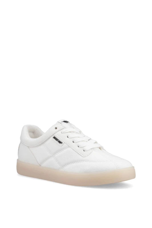 Image of Rocket Dog Womens Kitty Canvas PU Trainers in White Size: 6 White Female 6