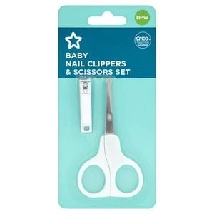 image of Superdrug Baby Nail Clippers and Scissors Set