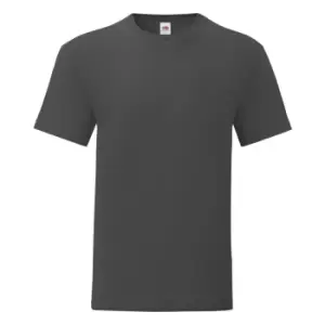 image of Fruit Of The Loom Mens Iconic T-Shirt (S) (Light Graphite Grey)