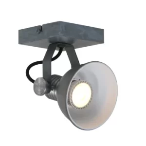 Image of Brooklyn Single Spotlight Grey Concrete, Metal