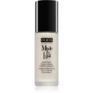 image of Pupa Made to Last Long-Lasting Liquid Foundation Shade 010 Porcelain 30ml