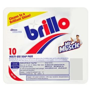 image of Mr Muscle and Brillo Multi-Use Soap Pads - 10 Pack