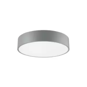 image of Barrie 40cm Integrated LED Semi Flush Light Grey Aluminium LED 30W 1800Lm 3000K - Merano