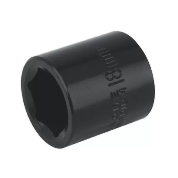 image of Genuine SEALEY IS3818 Impact Socket 18mm 3/8Sq Drive